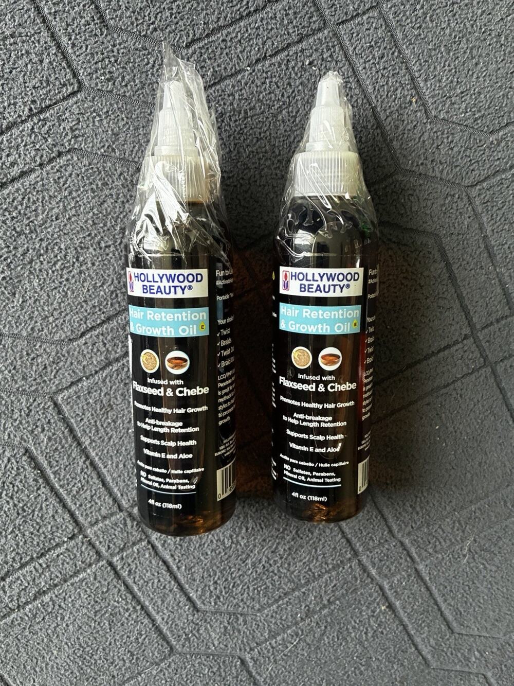 Hollywood Beauty Hair Retention and Growth Oil with Flaxseed and Chebe - 2 Pack
